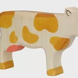 Holztiger | Houten koe staand bruin 16cm