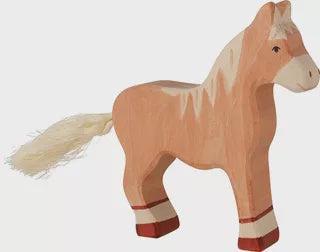 Holztiger | Paard staand lichtbruin 14cm