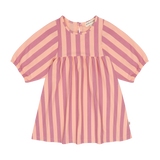 House of Jamie Balloon high waist dress violet bellini stripes