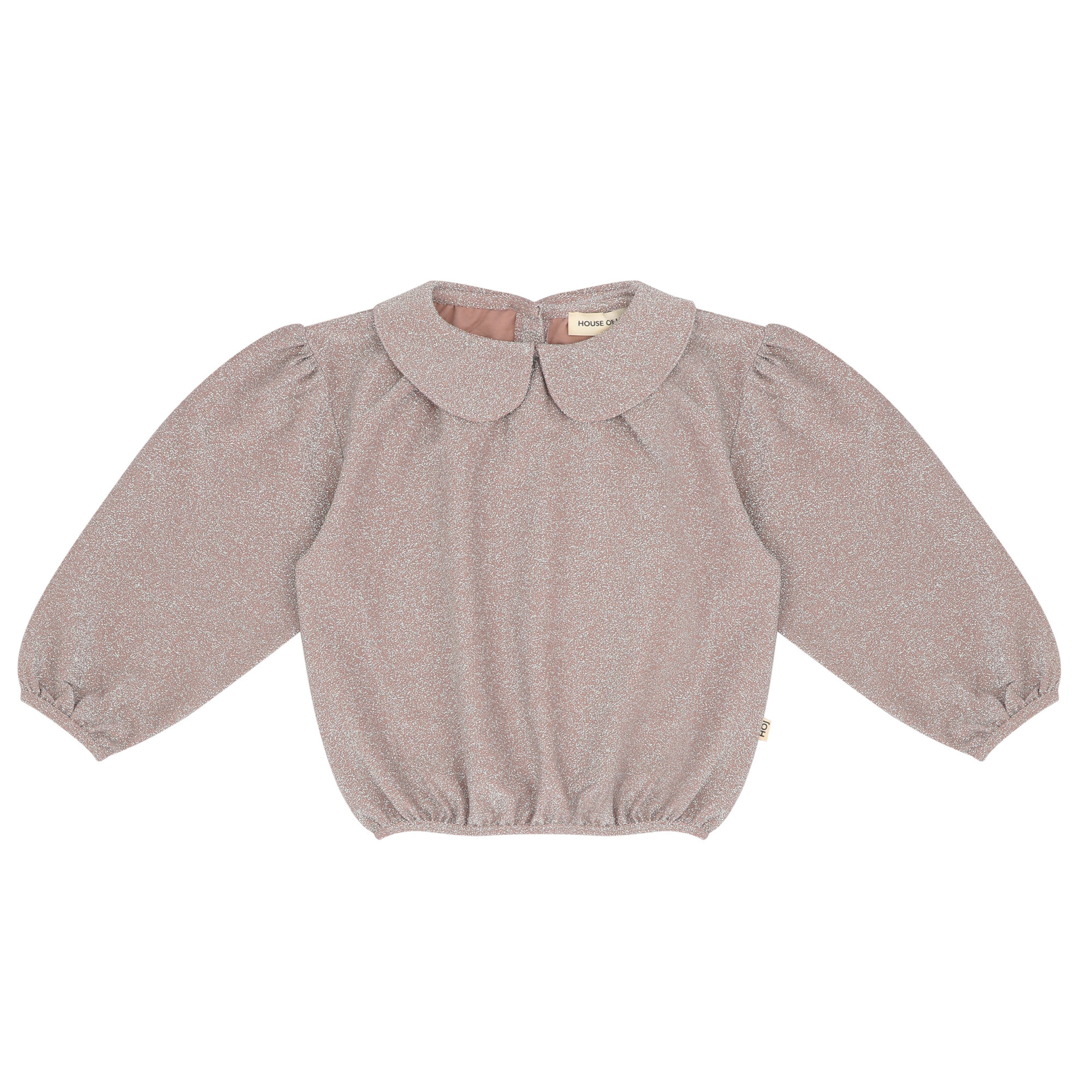 House of Jamie | Puff balloon collar jumper | Mauve rose (lurex)