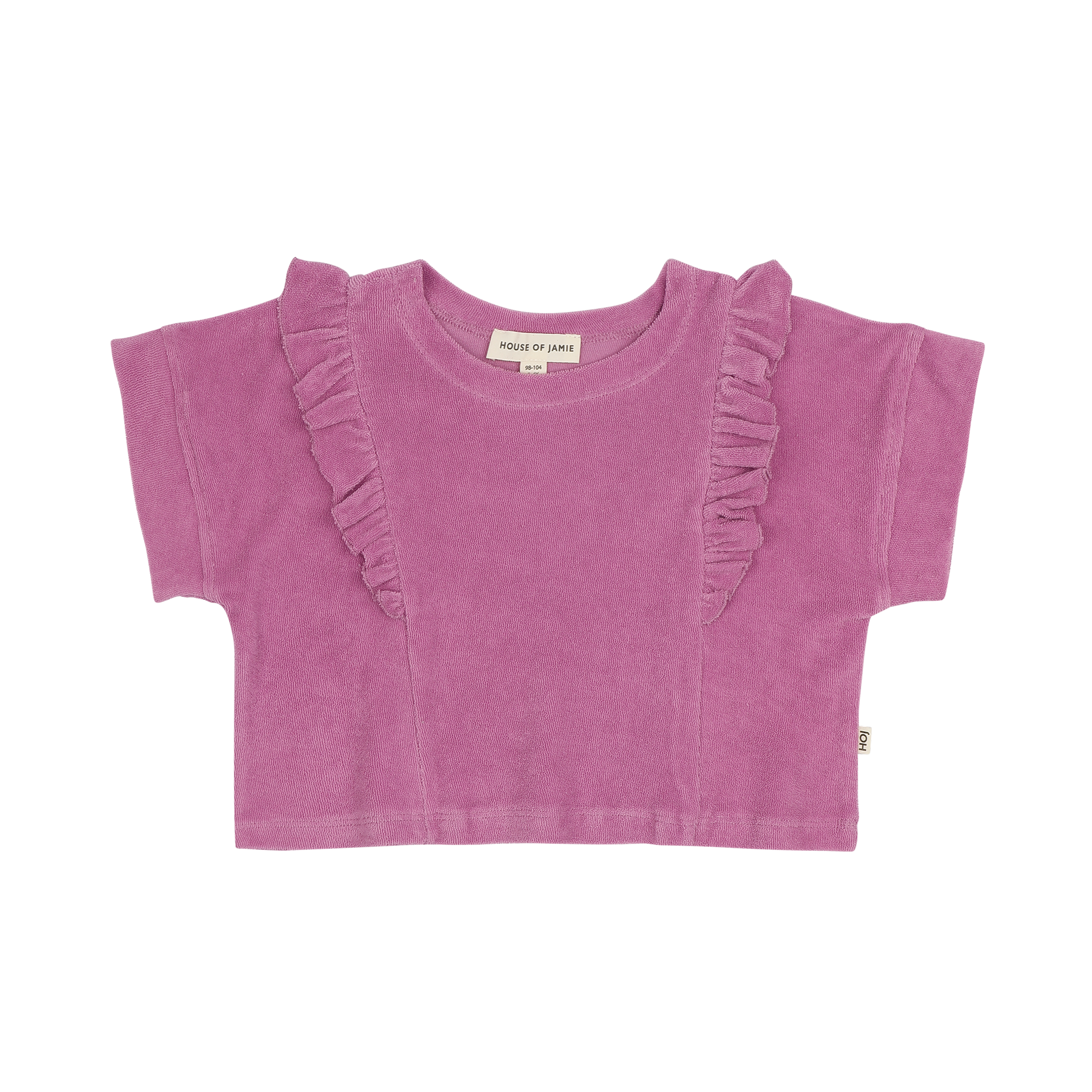 House of Jamie Relaxed ruffled tee violet
