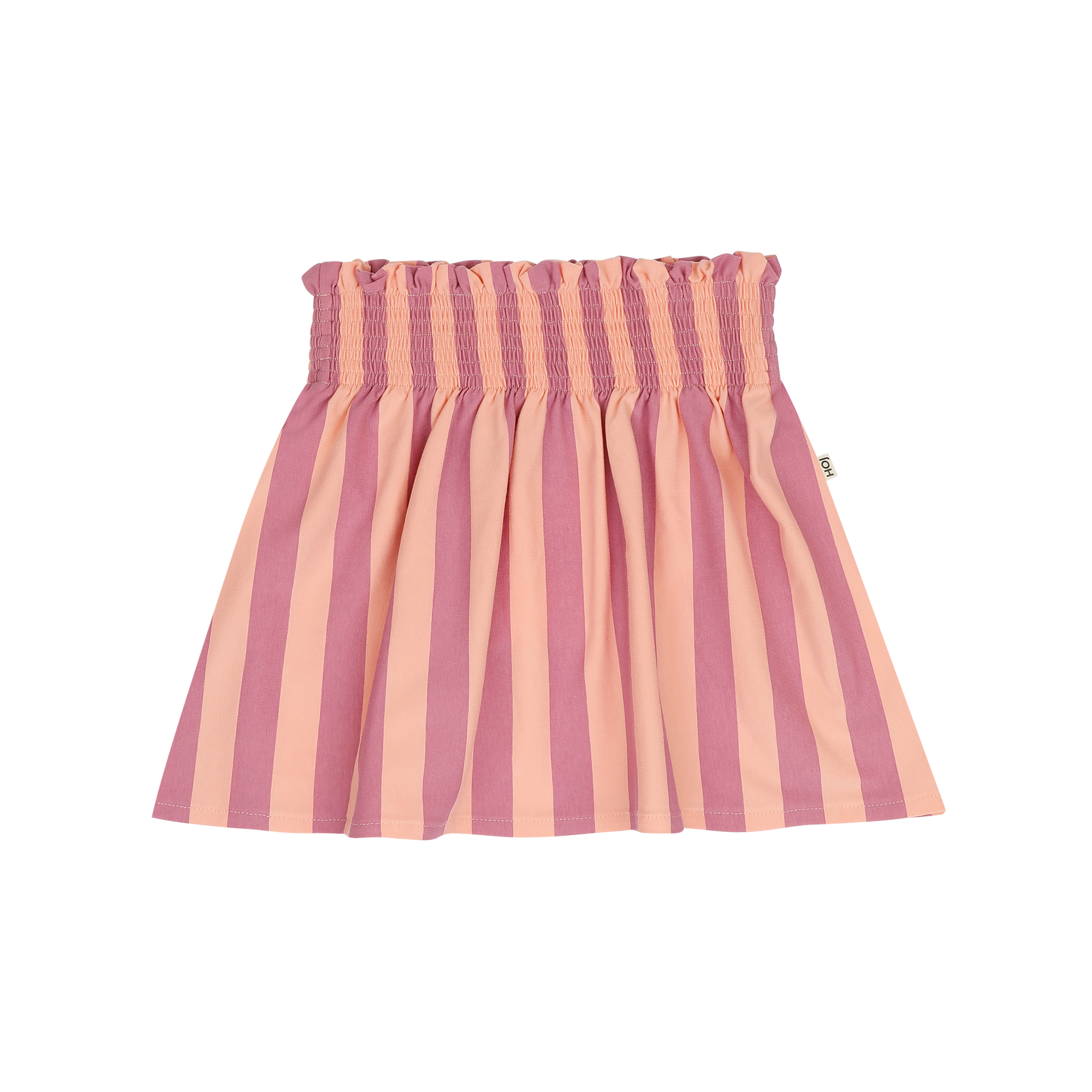 House of Jamie Smocked skirt violet bellini stripes