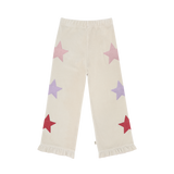 House of Jamie | Stars classic ruffled pants | Sandshell (rib velvet)