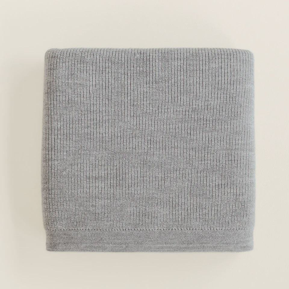 Hvid |Blanket felix Grey melange