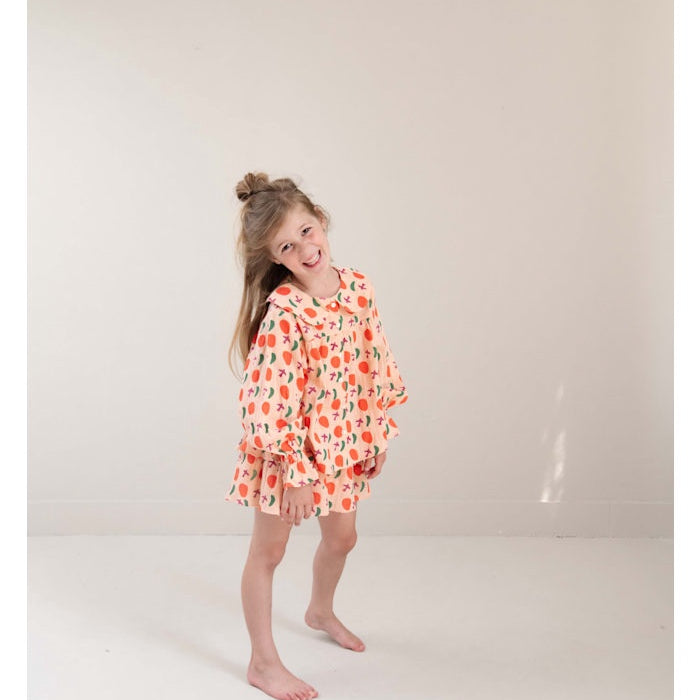 Jenest | Emmy blouse bird aop | Peach orange