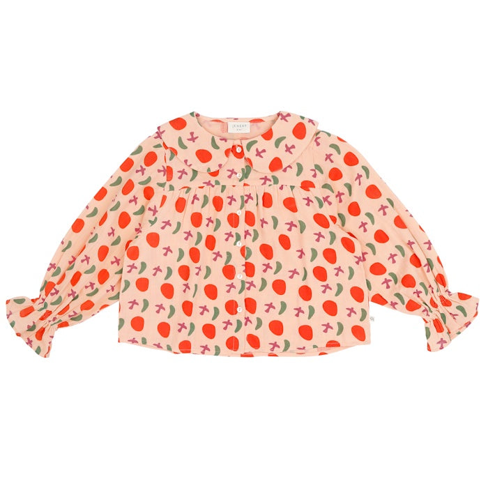 Jenest | Emmy blouse bird aop | Peach orange