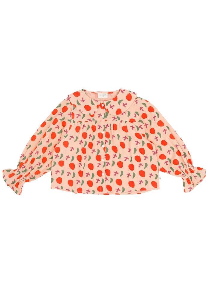 Jenest | Emmy blouse bird aop | Peach orange