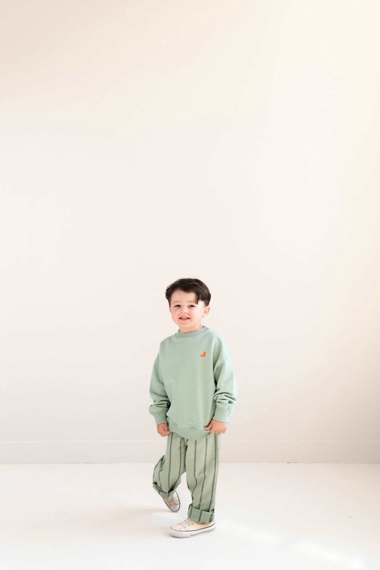 Jenest | Happy bird sweater | Sage green