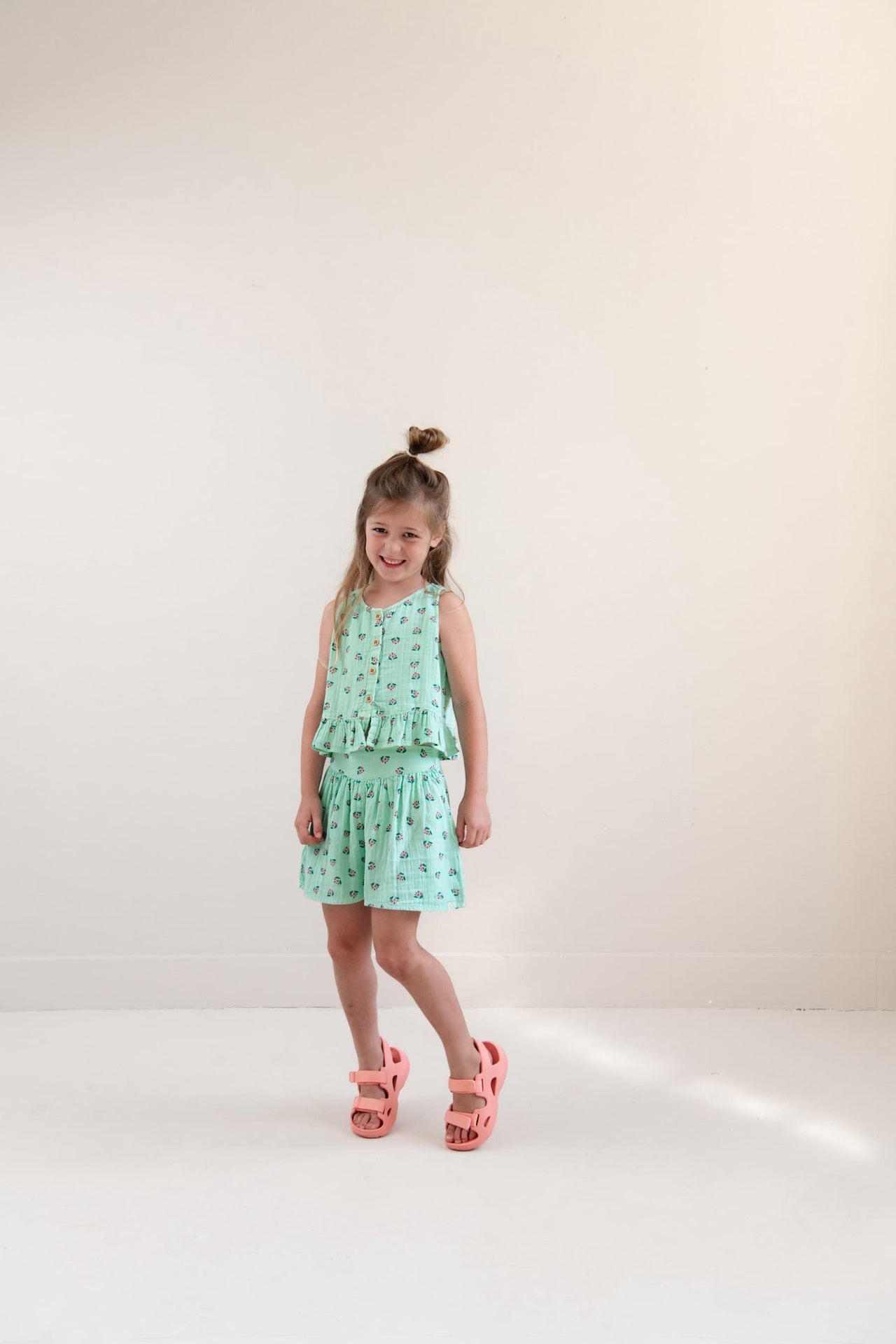 Jenest | Sofie top flower aop | Fresh green