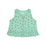Jenest | Sofie top flower aop | Fresh green