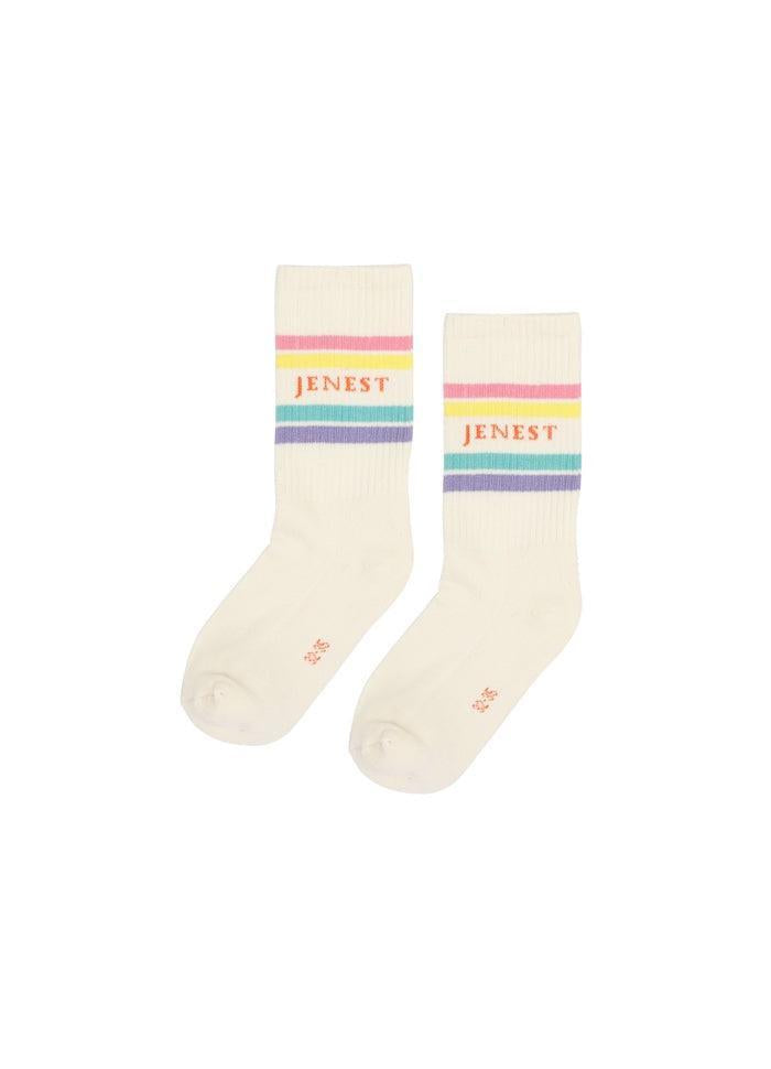 Jenest | Sport socks | Off white multi colour