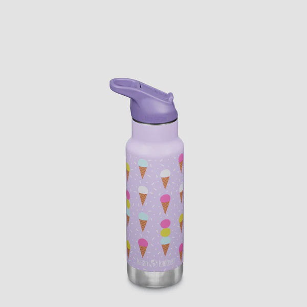 Klean Kanteen Kinder isolatiefles classic narrow 355ml/12oz met flip/sportdop