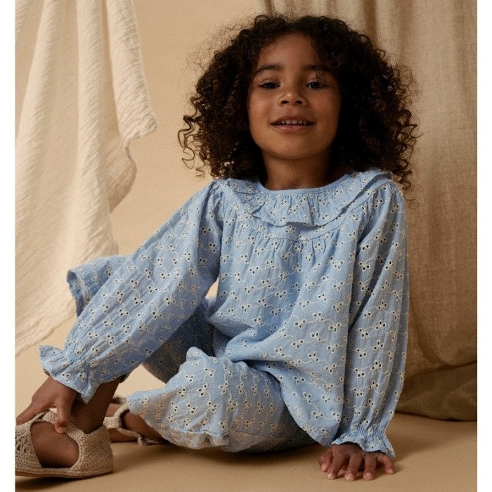 Lil' Atelier Tessie wide pant zen blue