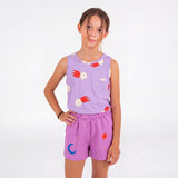 Lotiekids | Bermuda woven linen sun&moon - magenta