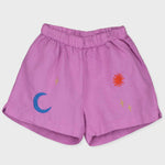 Lotiekids | Bermuda woven linen sun&moon - magenta