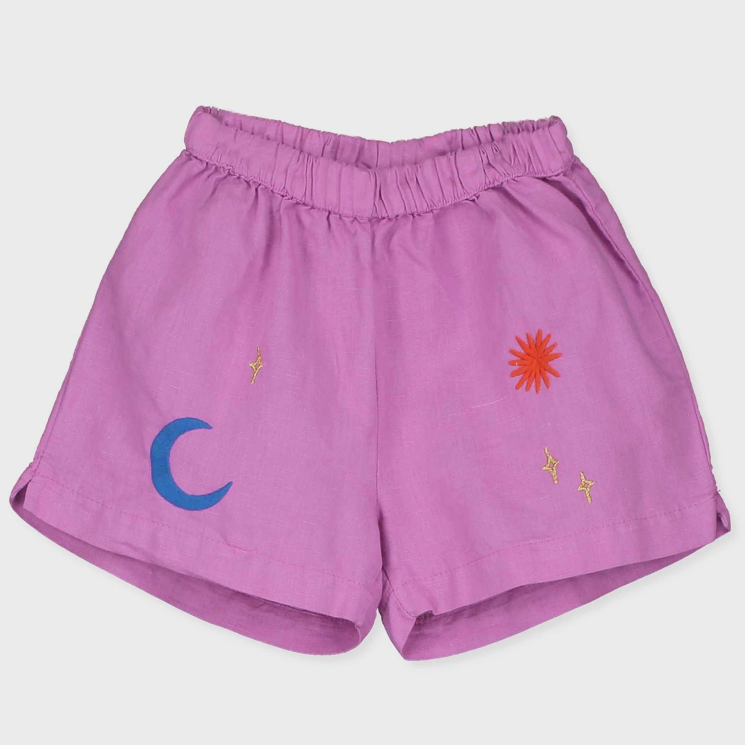 Lotiekids | Bermuda woven linen sun&moon - magenta