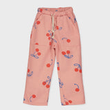 Lotiekids | wide fit twill pocket pants cherries - clay pink