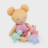 LullaBaby Badpop met Accessoires in Mandje Roze