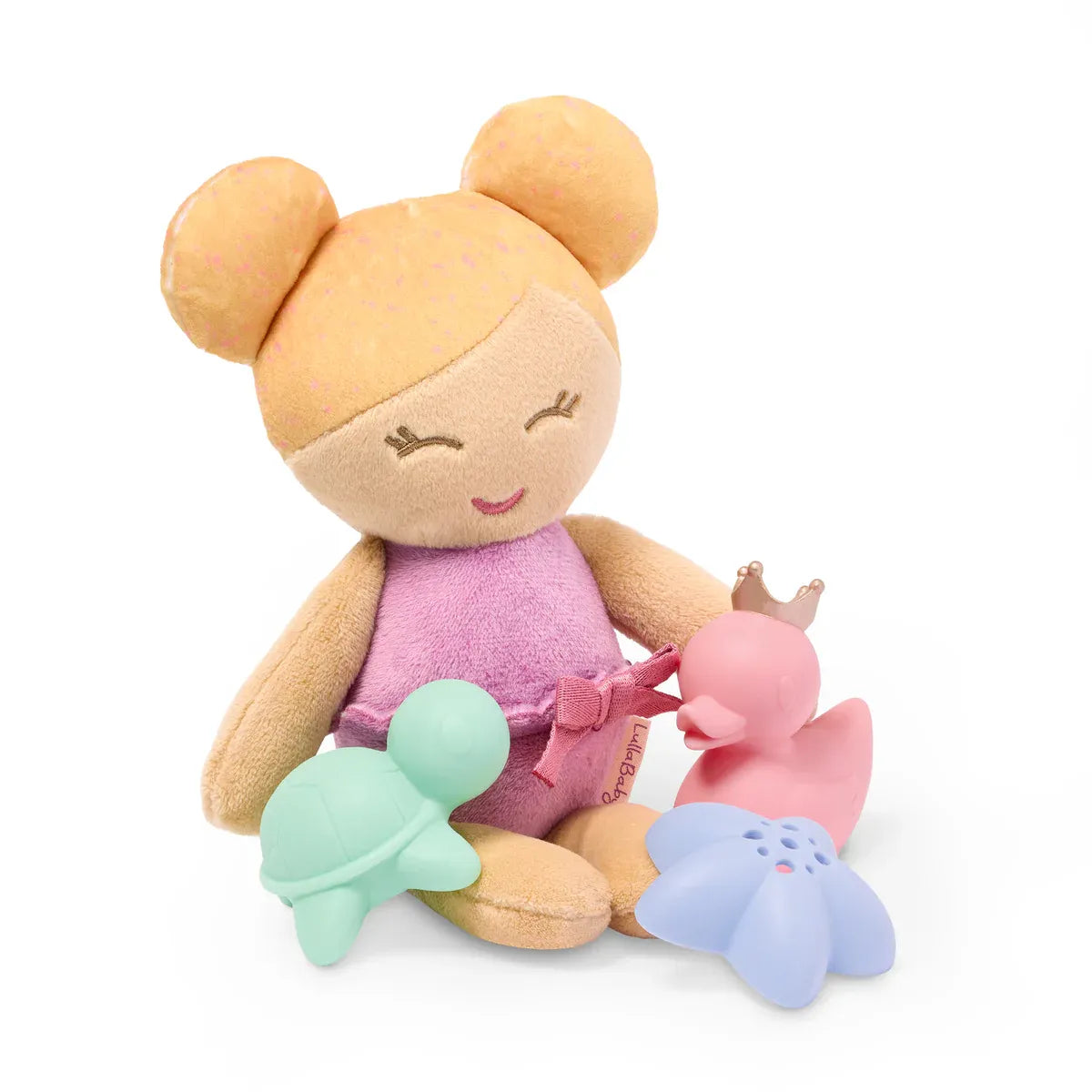LullaBaby Badpop met Accessoires in Mandje Roze