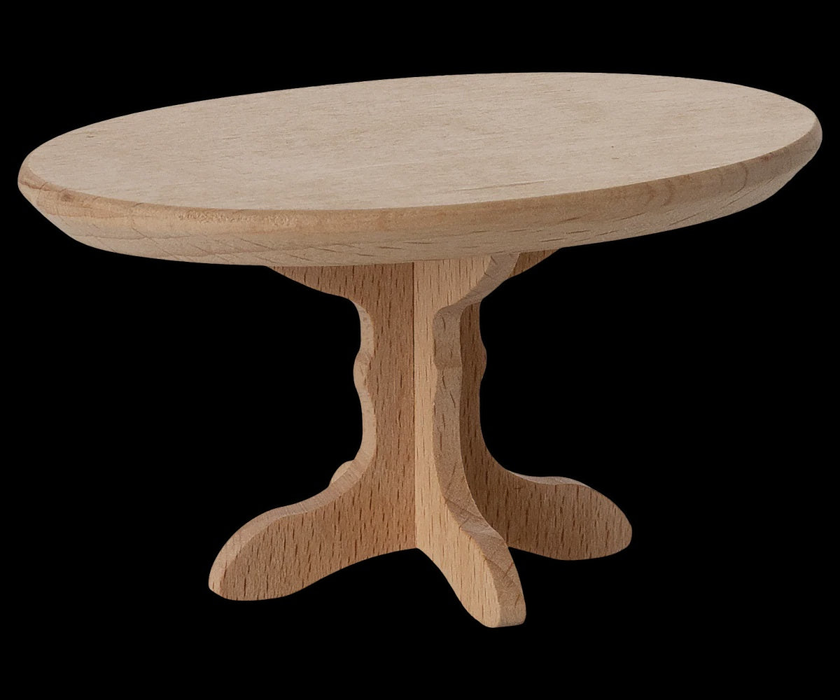 Maileg - Oval coffee table, Mouse - Nature