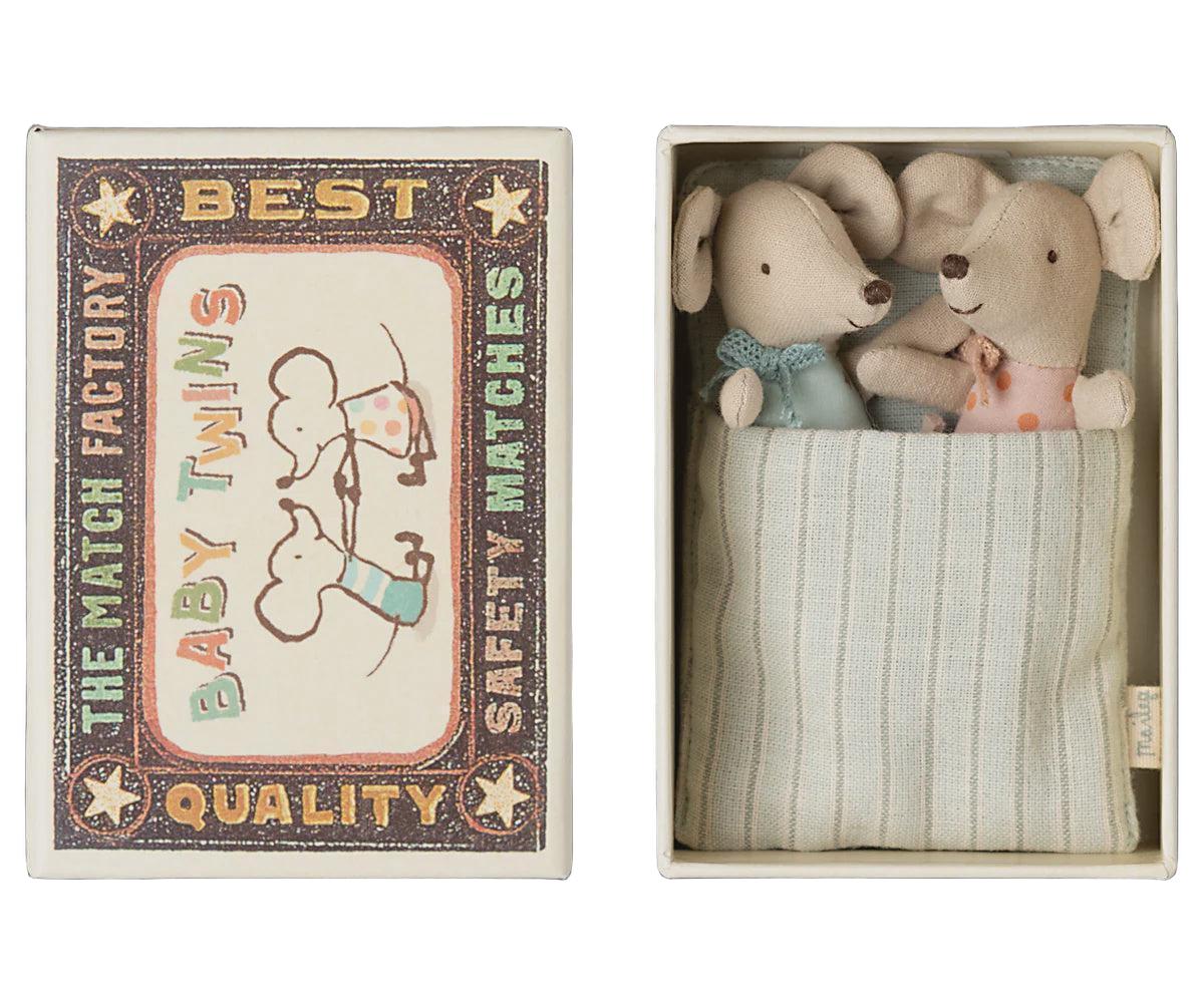 Maileg | Twins, baby mice in matchbox