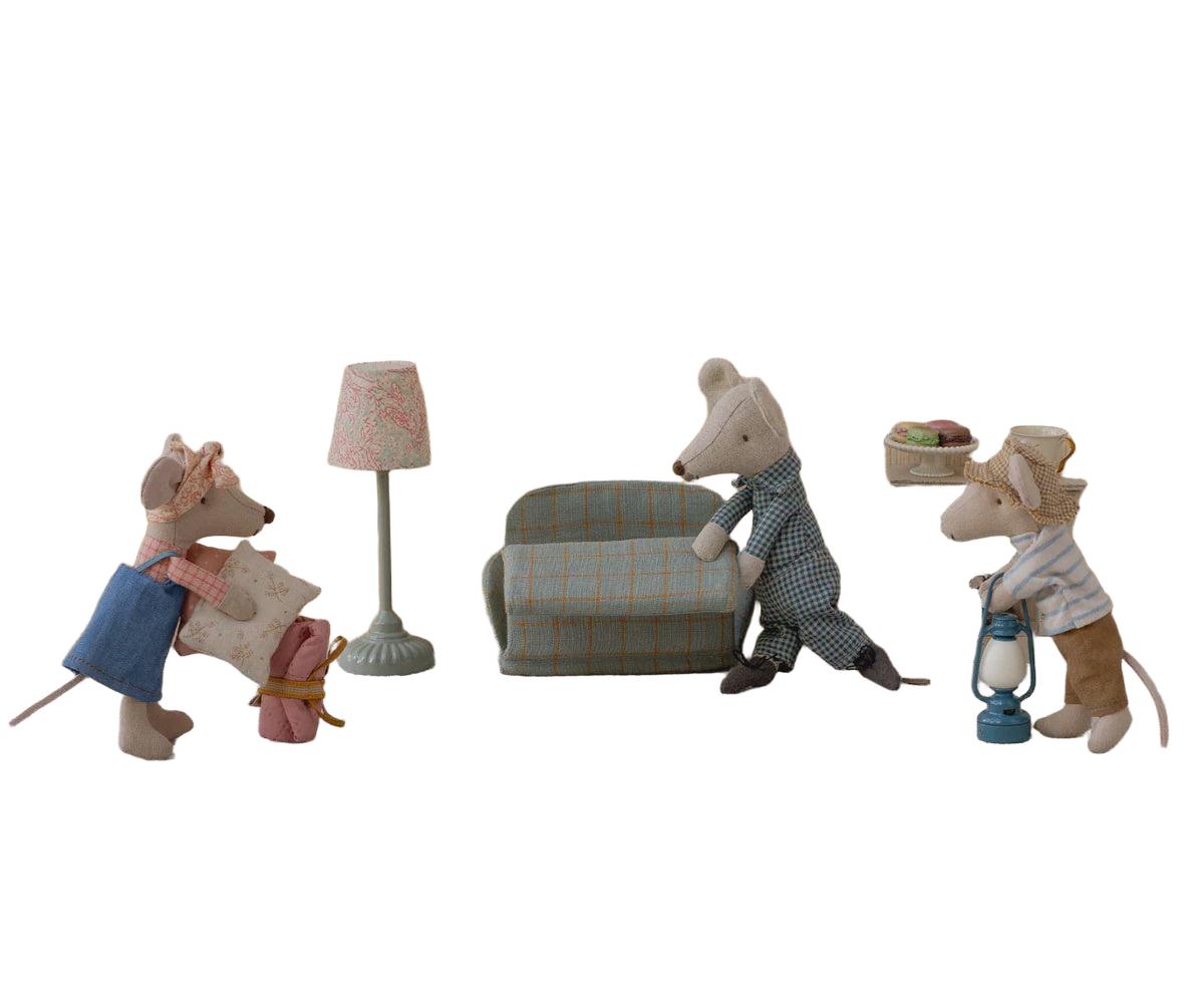 Maileg - Vintage floor lamp, Mouse - Mint