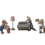 Maileg - Vintage floor lamp, Mouse - Mint