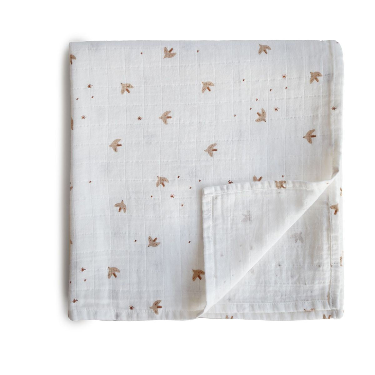 Mushie | Swaddle 120x120 Sparrow