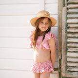 Navy Natural | Bikini pink leopard flower