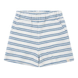 Navy Natural | Niels short bath Terry blue stripe
