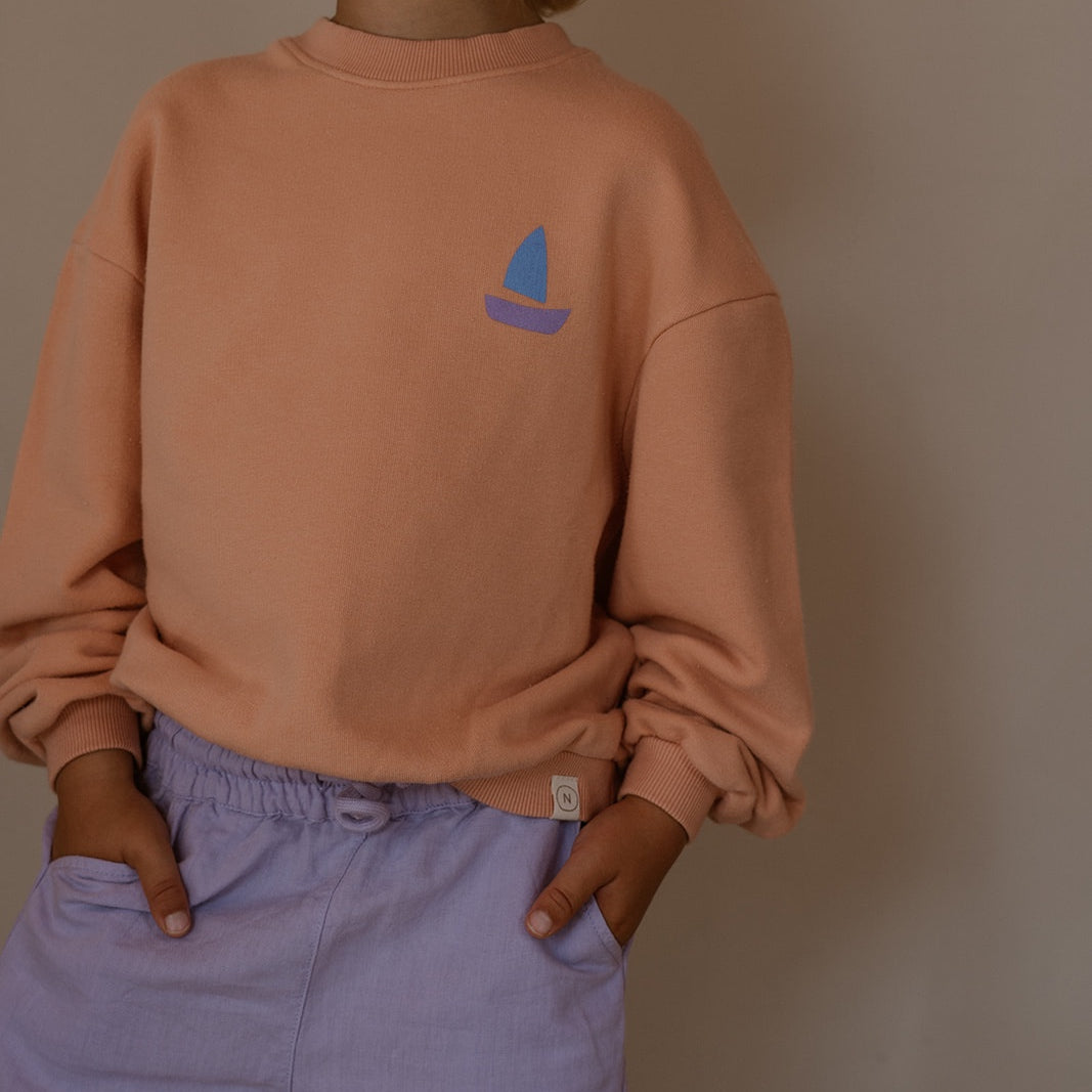 Navy Natural | Oversized sweater peach NN