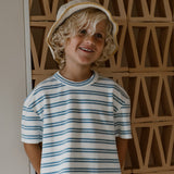 Navy Natural | Sem t-shirt bath Terry blue stripe