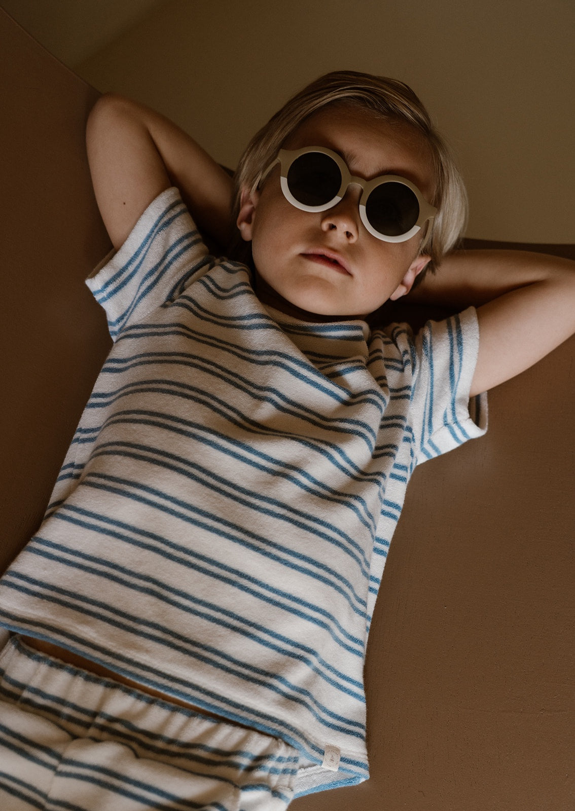 Navy Natural | Sem t-shirt bath Terry blue stripe