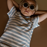 Navy Natural | Sem t-shirt bath Terry blue stripe