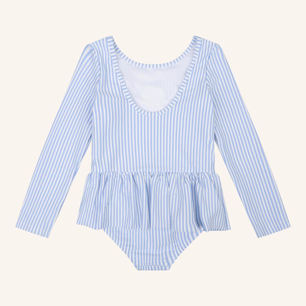 Navy Natural | Swimsuit blue stripe