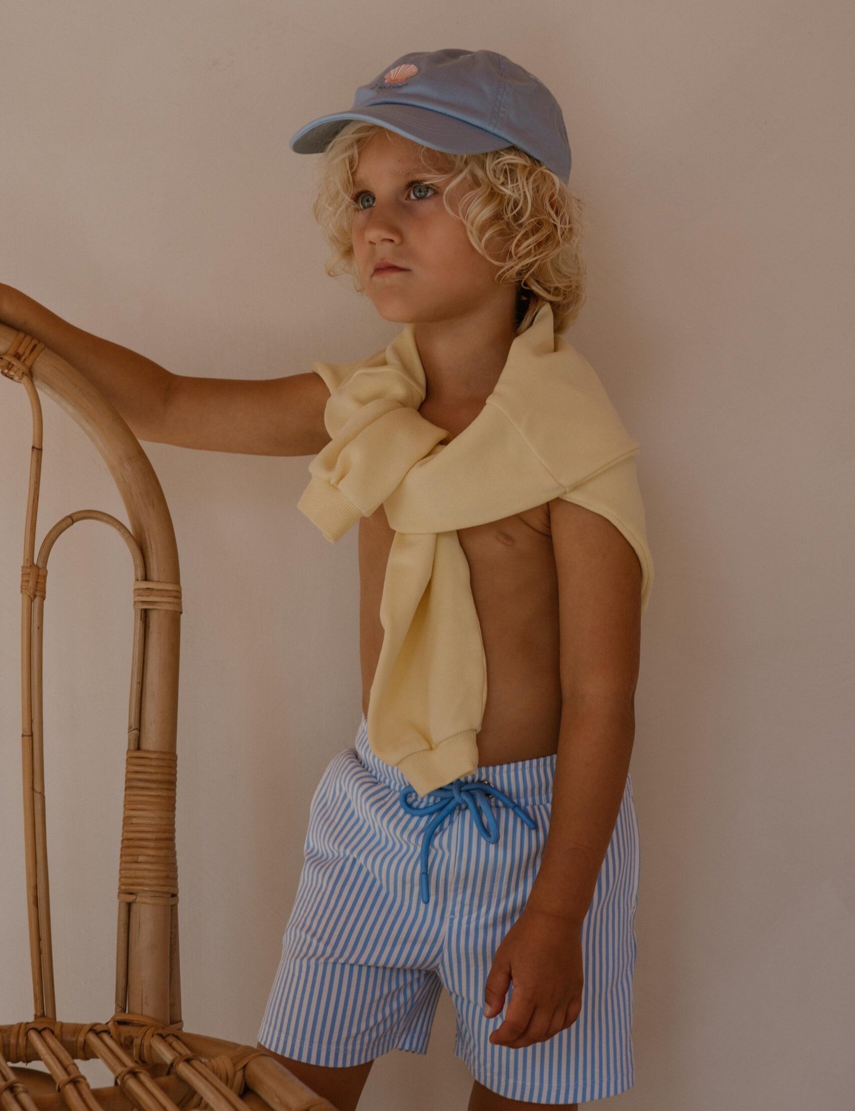 Navy Natural | Youp swim pants blue stripe