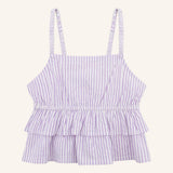Navy natural | Pien top -lila stripe