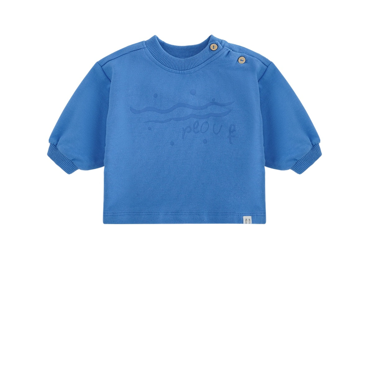 Petit Maison| Ker Sweater with chest print | Regata Blue