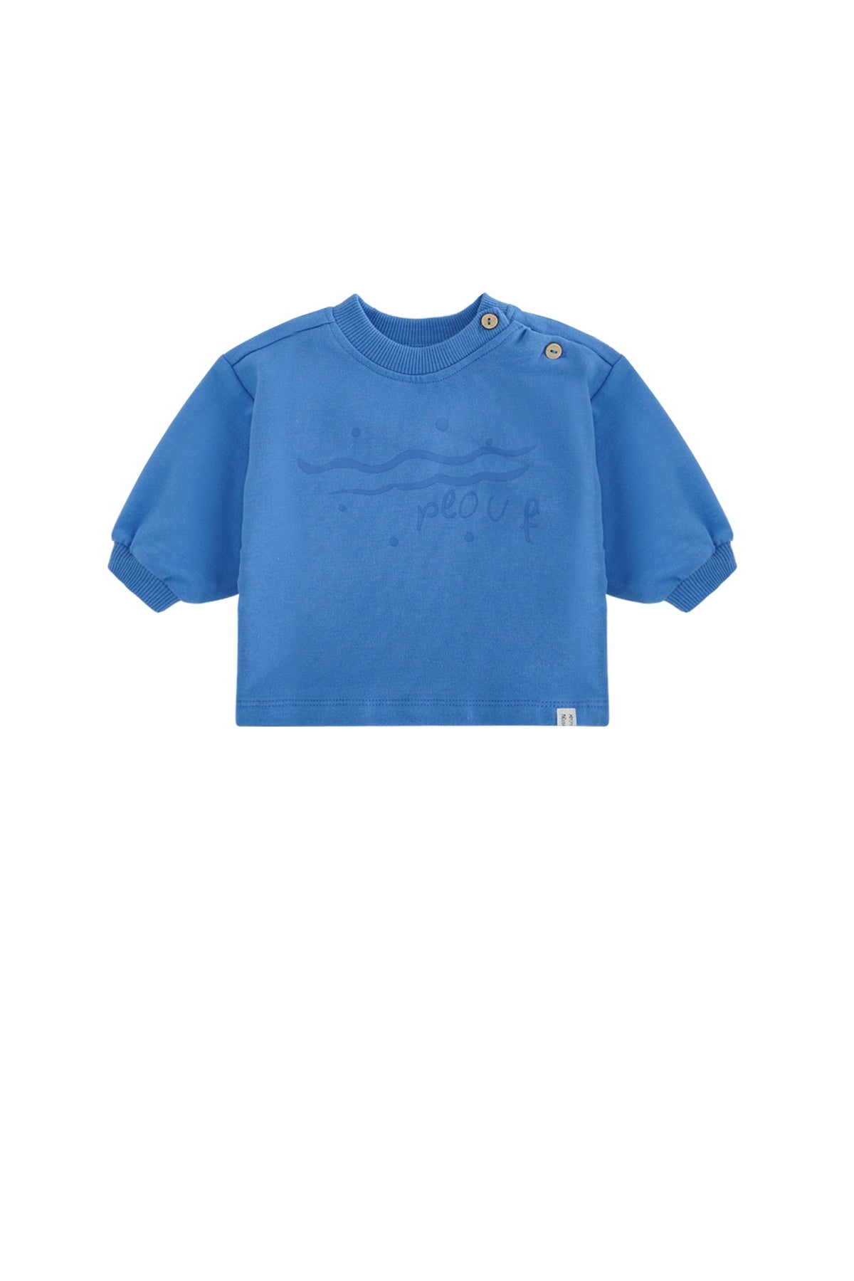 Petit Maison| Ker Sweater with chest print | Regata Blue