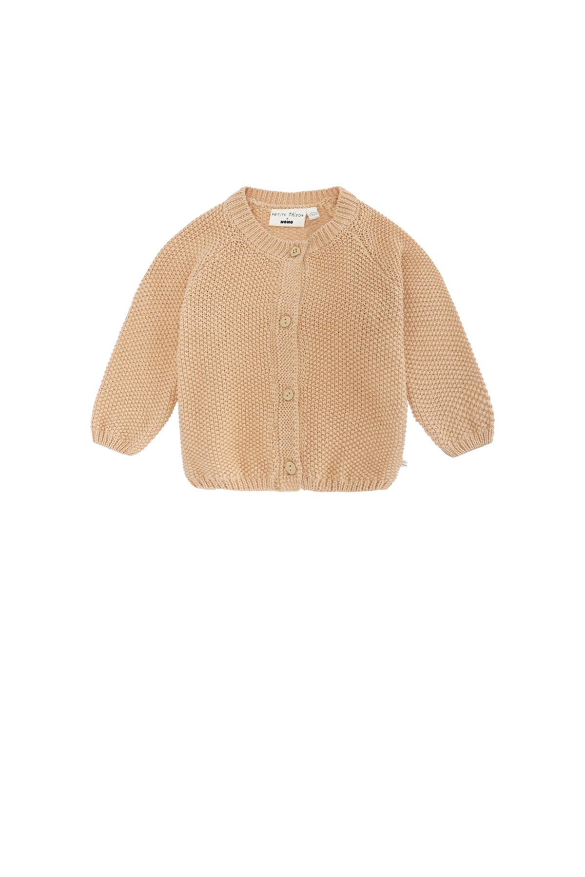 Petit Maison|Kiki knitted button up cardigan | Honey Peach