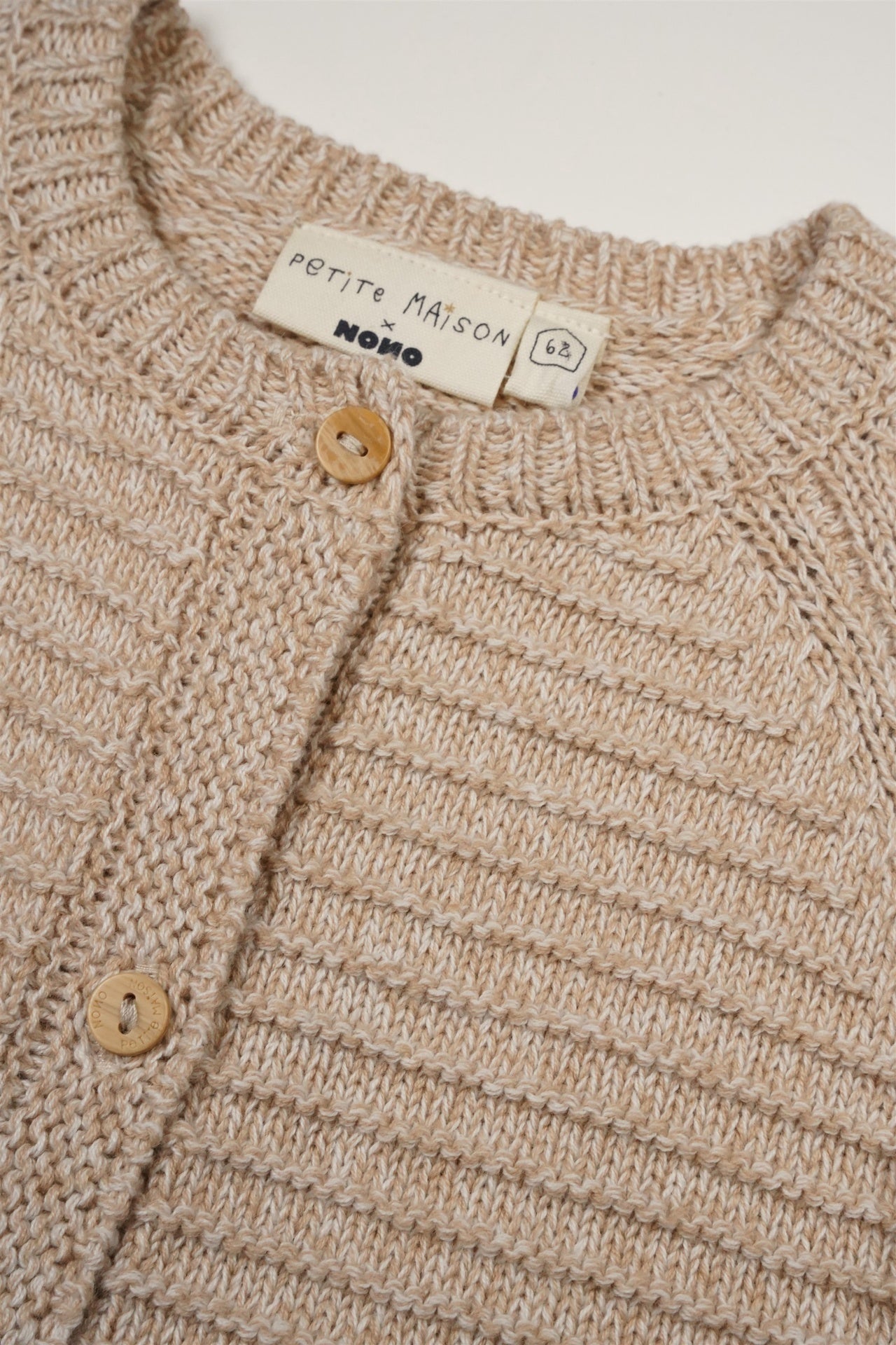 Petit maison | Kiki knitted vest | Oatmeal