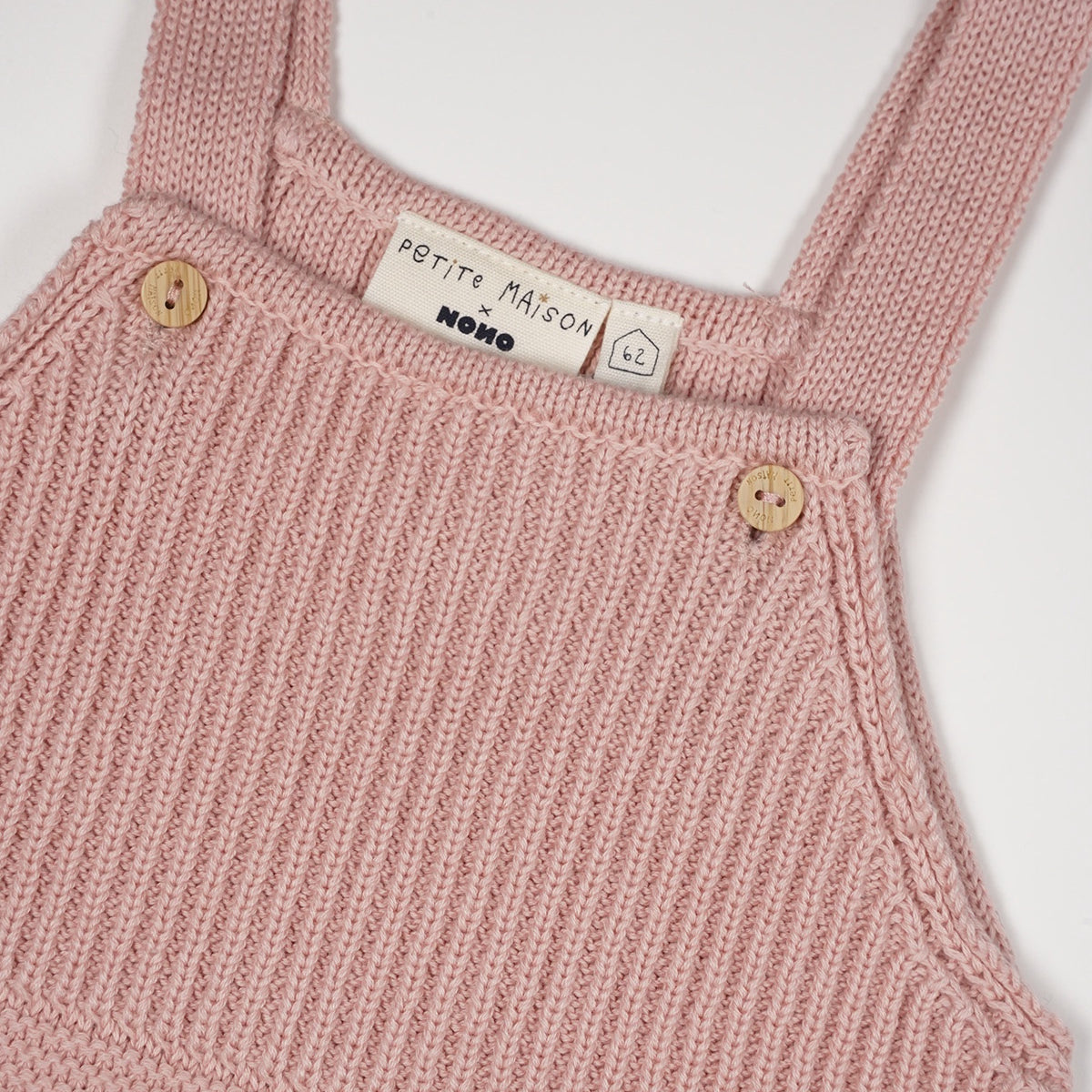 Petit maison | Seyo knitted salopet | pastel pink