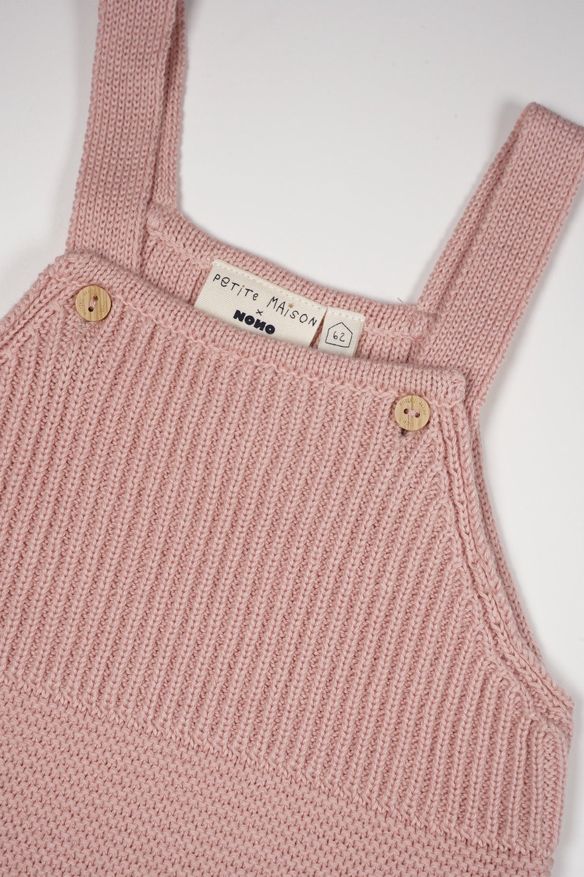 Petit maison | Seyo knitted salopet | pastel pink