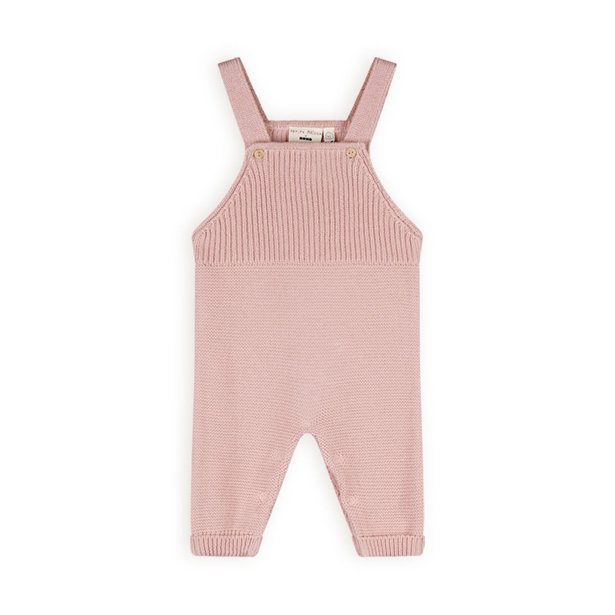 Petit maison | Seyo knitted salopet | pastel pink