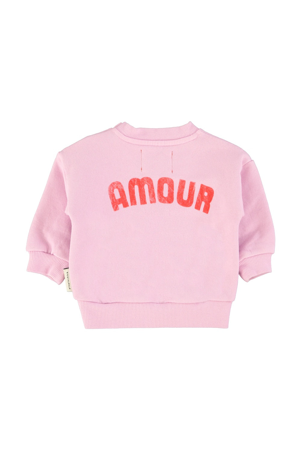 Piupiuchick Baby Sweatshirt lilac w/ red heart