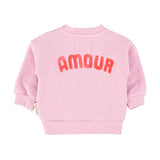 Piupiuchick Baby Sweatshirt lilac w/ red heart