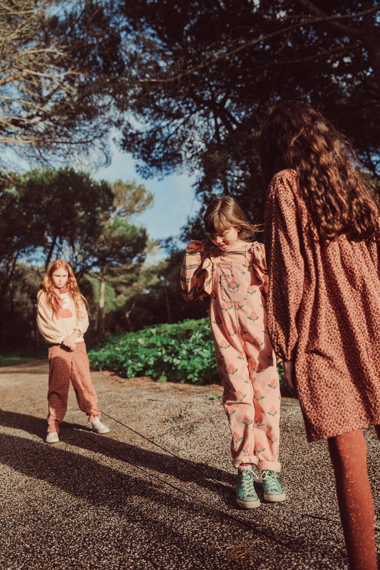 Piupiuchick | Dungarees pink w/ big flowers