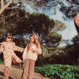 Piupiuchick | Dungarees pink w/ big flowers