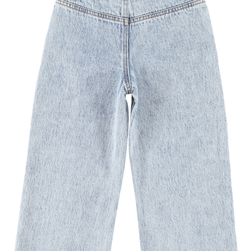 Piupiuchick | Flare trousers fadded light blue denim