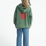 Piupiuchick | Hoodie green w/ apple print